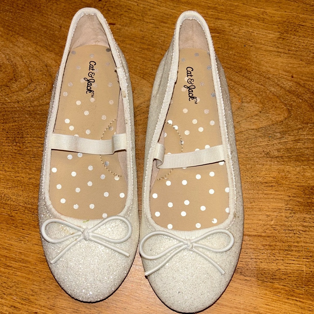 Glittery ballerina flats